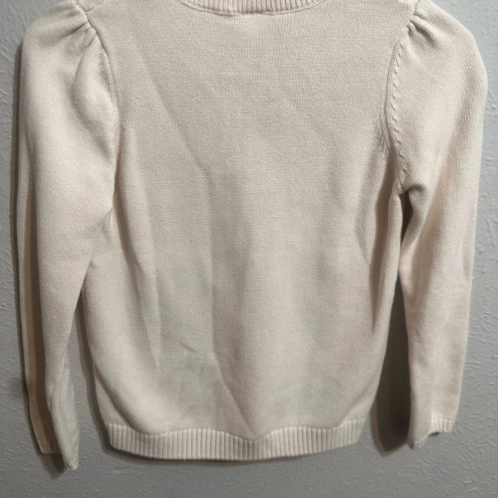 Gymboree Cream Sweater with‎ Reindeer and Snowman